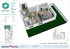 3 pokoje, mieszkanie 52,01 m², piętro 2, oferta nr Z7.12, Osiedle Zbytki II, Warszawa, Białołęka, Nowodwory, ul. Zbytki 7