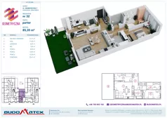 4 pokoje, mieszkanie 85,35 m², parter, oferta nr G7.32, Geometryczna 7, Warszawa, Białołęka, Grodzisk, ul. Geometryczna 7