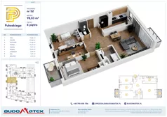 4 pokoje, mieszkanie 98,83 m², piętro 4, oferta nr A507, Pułaskiego, Siedlce, ul. Pułaskiego