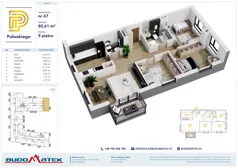 4 pokoje, mieszkanie 82,61 m², piętro 5, oferta nr A604, Pułaskiego, Siedlce, ul. Pułaskiego