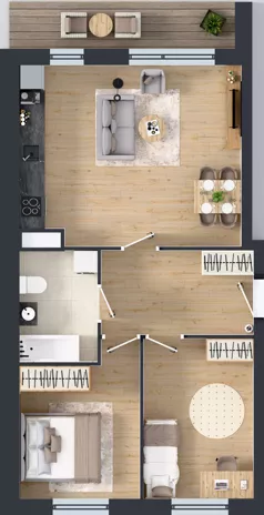 3 pokoje, mieszkanie 60,71 m², piętro 2, oferta nr R7.16, SIEDLCE, Rytla, Siedlce, ul. Aleksandra Rytla