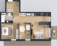 3 pokoje, mieszkanie 51,01 m², piętro 2, oferta nr G7.51, Geometryczna 7, Warszawa, Białołęka, Grodzisk, ul. Geometryczna 7