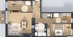 4 pokoje, mieszkanie 84,35 m², piętro 2, oferta nr G7.48, Geometryczna 7, Warszawa, Białołęka, Grodzisk, ul. Geometryczna 7