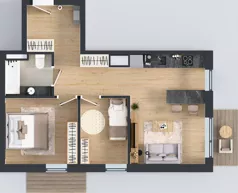 3 pokoje, mieszkanie 51,01 m², piętro 2, oferta nr G7.20, Geometryczna 7, Warszawa, Białołęka, Grodzisk, ul. Geometryczna 7