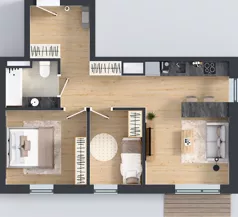 3 pokoje, mieszkanie 51,01 m², piętro 3, oferta nr G7.27, Geometryczna 7, Warszawa, Białołęka, Grodzisk, ul. Geometryczna 7