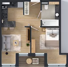 2 pokoje, mieszkanie 34,59 m², piętro 1, oferta nr G7.39, Geometryczna 7, Warszawa, Białołęka, Grodzisk, ul. Geometryczna 7