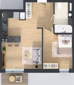 2 pokoje, mieszkanie 41,12 m², piętro 2, oferta nr G7.19, Geometryczna 7, Warszawa, Białołęka, Grodzisk, ul. Geometryczna 7