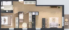 3 pokoje, mieszkanie 57,45 m², piętro 2, oferta nr G7.21, Geometryczna 7, Warszawa, Białołęka, Grodzisk, ul. Geometryczna 7