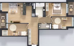 4 pokoje, mieszkanie 73,38 m², piętro 3, oferta nr G7.22, Geometryczna 7, Warszawa, Białołęka, Grodzisk, ul. Geometryczna 7