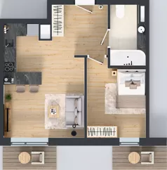 2 pokoje, mieszkanie 41,12 m², piętro 2, oferta nr G7.50, Geometryczna 7, Warszawa, Białołęka, Grodzisk, ul. Geometryczna 7