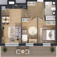 3 pokoje, mieszkanie 48,25 m², piętro 2, oferta nr Z7.14, Osiedle Zbytki II, Warszawa, Białołęka, Nowodwory, ul. Zbytki 7