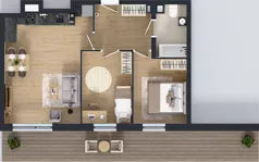 3 pokoje, mieszkanie 59,99 m², piętro 1, oferta nr Z7.07, Osiedle Zbytki II, Warszawa, Białołęka, Nowodwory, ul. Zbytki 7