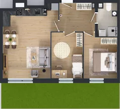 3 pokoje, mieszkanie 59,99 m², parter, oferta nr Z7.02, Osiedle Zbytki II, Warszawa, Białołęka, Nowodwory, ul. Zbytki 7