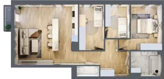 4 pokoje, mieszkanie 79,05 m², piętro 1, oferta nr G5A.39, Geometryczna 5A, Warszawa, Białołęka, Grodzisk, ul. Geometryczna 5, 5A