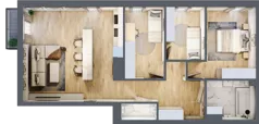 4 pokoje, mieszkanie 79,26 m², piętro 3, oferta nr G5A.53, Geometryczna 5A, Warszawa, Białołęka, Grodzisk, ul. Geometryczna 5, 5A