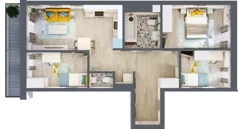 4 pokoje, mieszkanie 66,43 m², piętro 2, oferta nr G5B.19, Geometryczna 5B, Warszawa, Białołęka, Grodzisk, ul. Geometryczna 5B