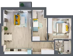 3 pokoje, mieszkanie 59,54 m², piętro 2, oferta nr G5B.20, Geometryczna 5B, Warszawa, Białołęka, Grodzisk, ul. Geometryczna 5B