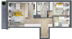 3 pokoje, mieszkanie 67,48 m², piętro 3, oferta nr G5B.79, Geometryczna 5B, Warszawa, Białołęka, Grodzisk, ul. Geometryczna 5B