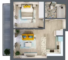 2 pokoje, mieszkanie 42,60 m², piętro 3, oferta nr G5B.77, Geometryczna 5B, Warszawa, Białołęka, Grodzisk, ul. Geometryczna 5B