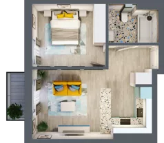 2 pokoje, mieszkanie 42,74 m², piętro 3, oferta nr G5B.50, Geometryczna 5B, Warszawa, Białołęka, Grodzisk, ul. Geometryczna 5B