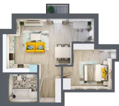 2 pokoje, mieszkanie 45,26 m², piętro 2, oferta nr G5B.41, Geometryczna 5B, Warszawa, Białołęka, Grodzisk, ul. Geometryczna 5B