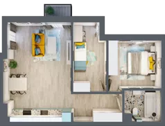 3 pokoje, mieszkanie 59,79 m², piętro 2, oferta nr G5B.47, Geometryczna 5B, Warszawa, Białołęka, Grodzisk, ul. Geometryczna 5B