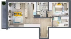 3 pokoje, mieszkanie 67,43 m², piętro 2, oferta nr G5B.72, Geometryczna 5B, Warszawa, Białołęka, Grodzisk, ul. Geometryczna 5B