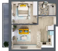2 pokoje, mieszkanie 42,60 m², piętro 2, oferta nr G5B.70, Geometryczna 5B, Warszawa, Białołęka, Grodzisk, ul. Geometryczna 5B
