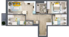 4 pokoje, mieszkanie 66,48 m², piętro 2, oferta nr G5B.46, Geometryczna 5B, Warszawa, Białołęka, Grodzisk, ul. Geometryczna 5B