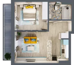 2 pokoje, mieszkanie 42,65 m², piętro 1, oferta nr G5B.63, Geometryczna 5B, Warszawa, Białołęka, Grodzisk, ul. Geometryczna 5B