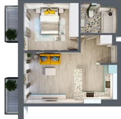 2 pokoje, mieszkanie 43,58 m², piętro 1, oferta nr G5B.38, Geometryczna 5B, Warszawa, Białołęka, Grodzisk, ul. Geometryczna 5B