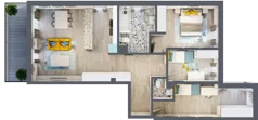 4 pokoje, mieszkanie 82,71 m², parter, oferta nr G5B.59, Geometryczna 5B, Warszawa, Białołęka, Grodzisk, ul. Geometryczna 5B