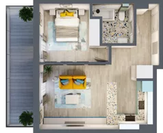 2 pokoje, mieszkanie 43,01 m², parter, oferta nr G5B.57, Geometryczna 5B, Warszawa, Białołęka, Grodzisk, ul. Geometryczna 5B