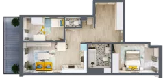 3 pokoje, mieszkanie 59,83 m², parter, oferta nr G5B.55, Geometryczna 5B, Warszawa, Białołęka, Grodzisk, ul. Geometryczna 5B