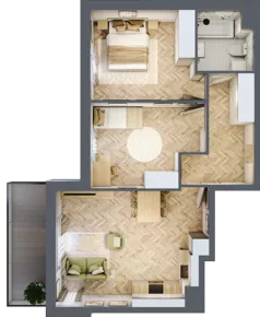 3 pokoje, mieszkanie 59,99 m², piętro 2, oferta nr Z9.42, Osiedle Zbytki, Warszawa, Białołęka, Nowodwory, ul. Zbytki 9