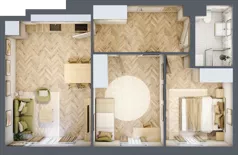 3 pokoje, mieszkanie 59,94 m², parter, oferta nr Z9.03, Osiedle Zbytki, Warszawa, Białołęka, Nowodwory, ul. Zbytki 9