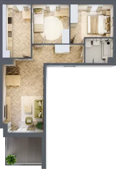 3 pokoje, mieszkanie 59,99 m², piętro 1, oferta nr Z9.10, Osiedle Zbytki, Warszawa, Białołęka, Nowodwory, ul. Zbytki 9