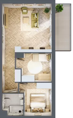 3 pokoje, mieszkanie 50,35 m², piętro 3, oferta nr Z9.47, Osiedle Zbytki, Warszawa, Białołęka, Nowodwory, ul. Zbytki 9