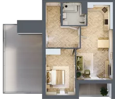 2 pokoje, mieszkanie 51,52 m², piętro 5, oferta nr Z9.52, Osiedle Zbytki, Warszawa, Białołęka, Nowodwory, ul. Zbytki 9