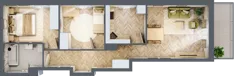 3 pokoje, mieszkanie 59,78 m², piętro 3, oferta nr Z9.17, Osiedle Zbytki, Warszawa, Białołęka, Nowodwory, ul. Zbytki 9