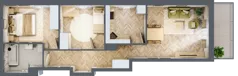 3 pokoje, mieszkanie 59,78 m², parter, oferta nr Z9.01, Osiedle Zbytki, Warszawa, Białołęka, Nowodwory, ul. Zbytki 9