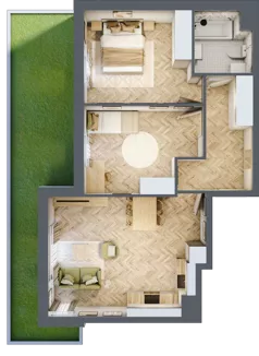 3 pokoje, mieszkanie 59,99 m², parter, oferta nr Z9.35, Osiedle Zbytki, Warszawa, Białołęka, Nowodwory, ul. Zbytki 9