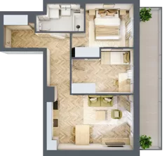 3 pokoje, mieszkanie 51,96 m², parter, oferta nr Z9.02, Osiedle Zbytki, Warszawa, Białołęka, Nowodwory, ul. Zbytki 9