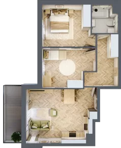 3 pokoje, mieszkanie 59,99 m², piętro 1, oferta nr Z9.38, Osiedle Zbytki, Warszawa, Białołęka, Nowodwory, ul. Zbytki 9