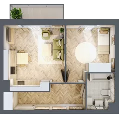 2 pokoje, mieszkanie 42,72 m², piętro 3, oferta nr R7.20, SIEDLCE, Rytla, Siedlce, ul. Aleksandra Rytla
