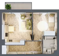 2 pokoje, mieszkanie 42,52 m², piętro 2, oferta nr R7.17, SIEDLCE, Rytla, Siedlce, ul. Aleksandra Rytla