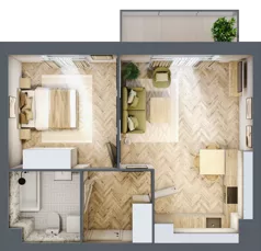 2 pokoje, mieszkanie 42,88 m², piętro 2, oferta nr R7.29, SIEDLCE, Rytla, Siedlce, ul. Aleksandra Rytla