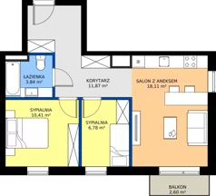 3 pokoje, mieszkanie 51,01 m², piętro 3, oferta nr G7.27, Geometryczna 7, Warszawa, Białołęka, Grodzisk, ul. Geometryczna 7