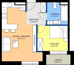 2 pokoje, mieszkanie 42,04 m², piętro 2, oferta nr G7.16, Geometryczna 7, Warszawa, Białołęka, Grodzisk, ul. Geometryczna 7