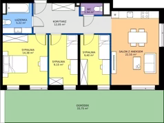4 pokoje, mieszkanie 74,29 m², parter, oferta nr G7.03, Geometryczna 7, Warszawa, Białołęka, Grodzisk, ul. Geometryczna 7